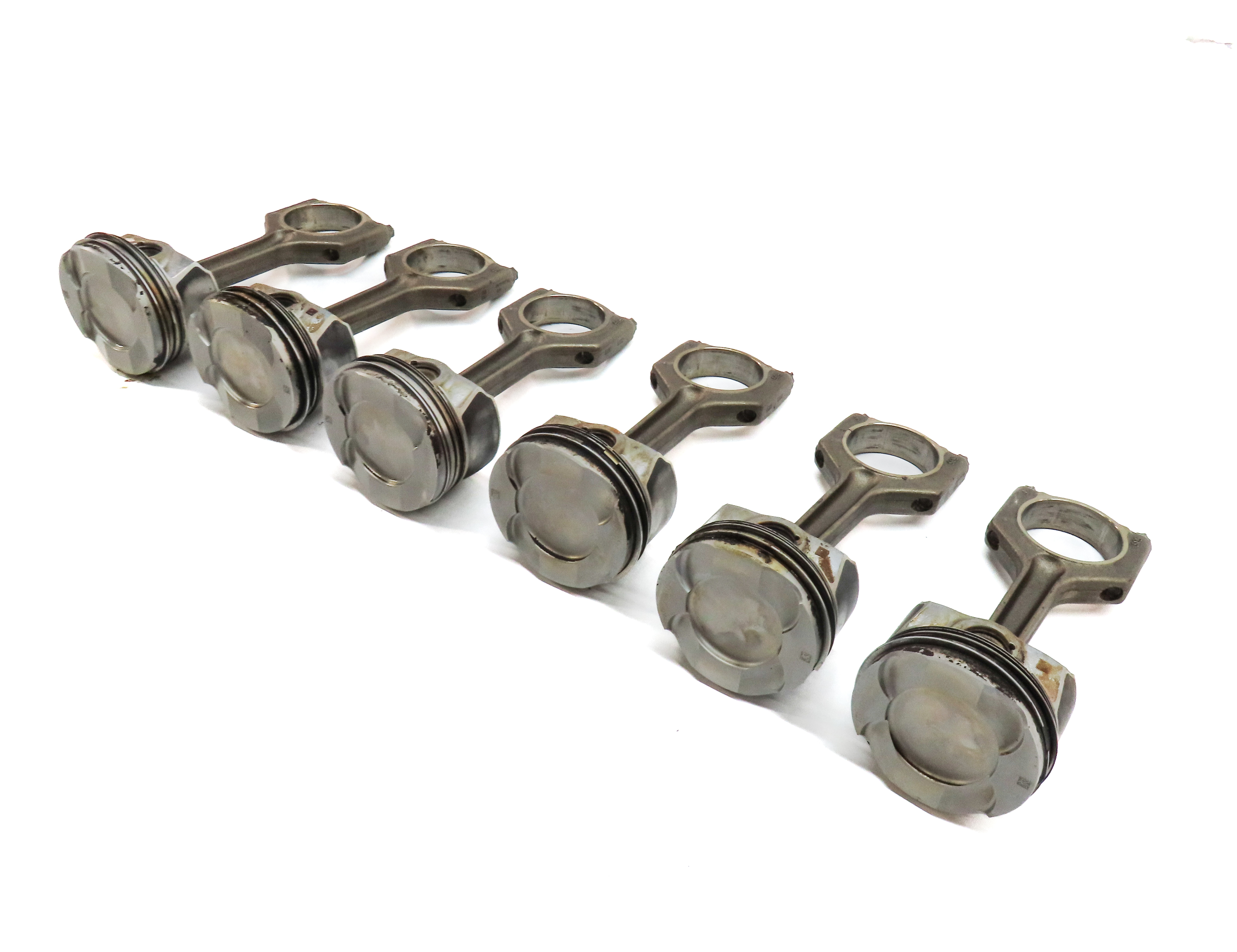 2010-2014 BMW 1/3/4/5/6/7/X1/X3/X5/X6 3.0L N55 TURBO ENGINE PISTON & ROD SET 6 — exact item pictured